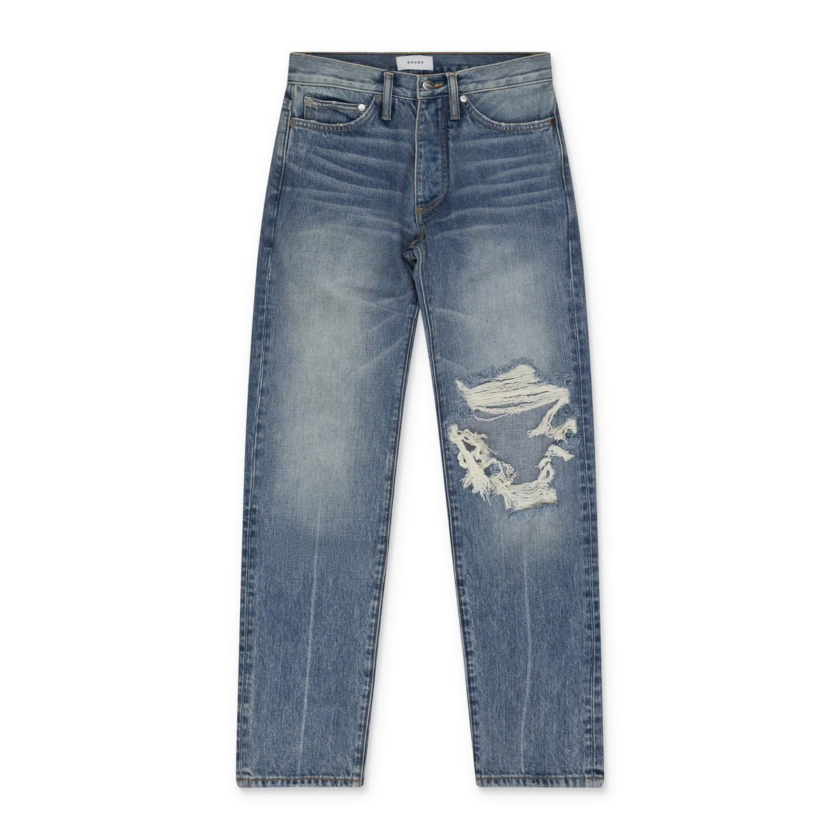 Indigo Denim Straight Fit Jeans