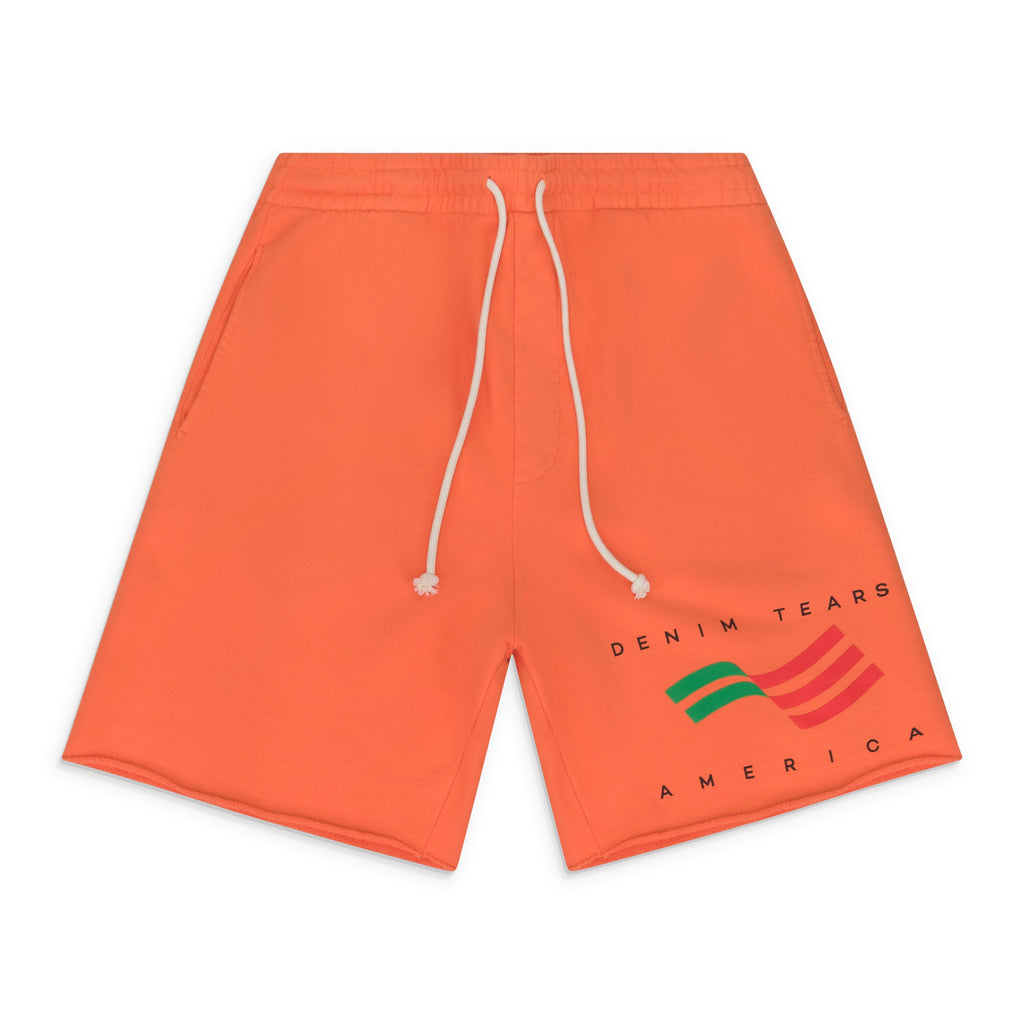 Orange Ellis Tears Fleece Shorts