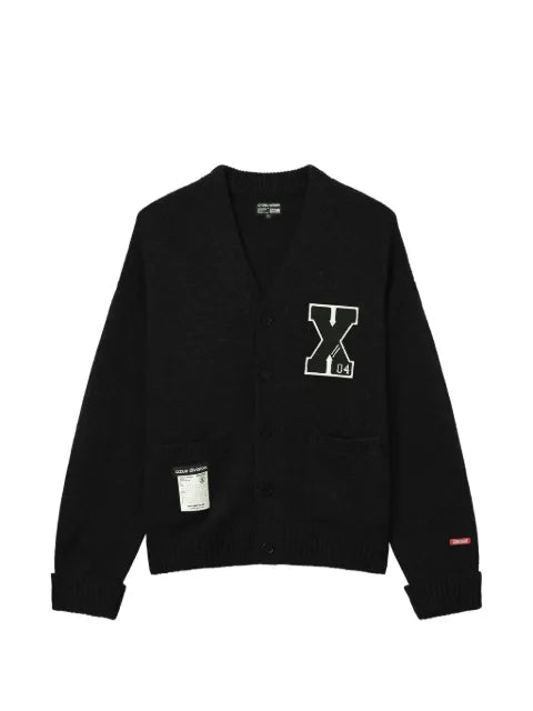 izzue logo-patch V-neck cardigan