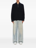 Wooyoungmi zip-fastening ribbed-knit sweater