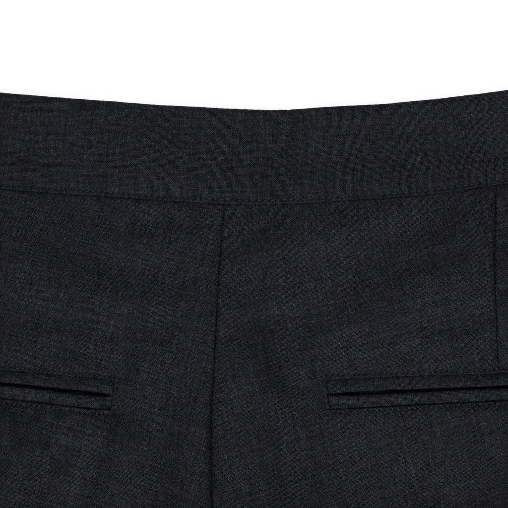 Grey Tailored Shorts With V-Waistband