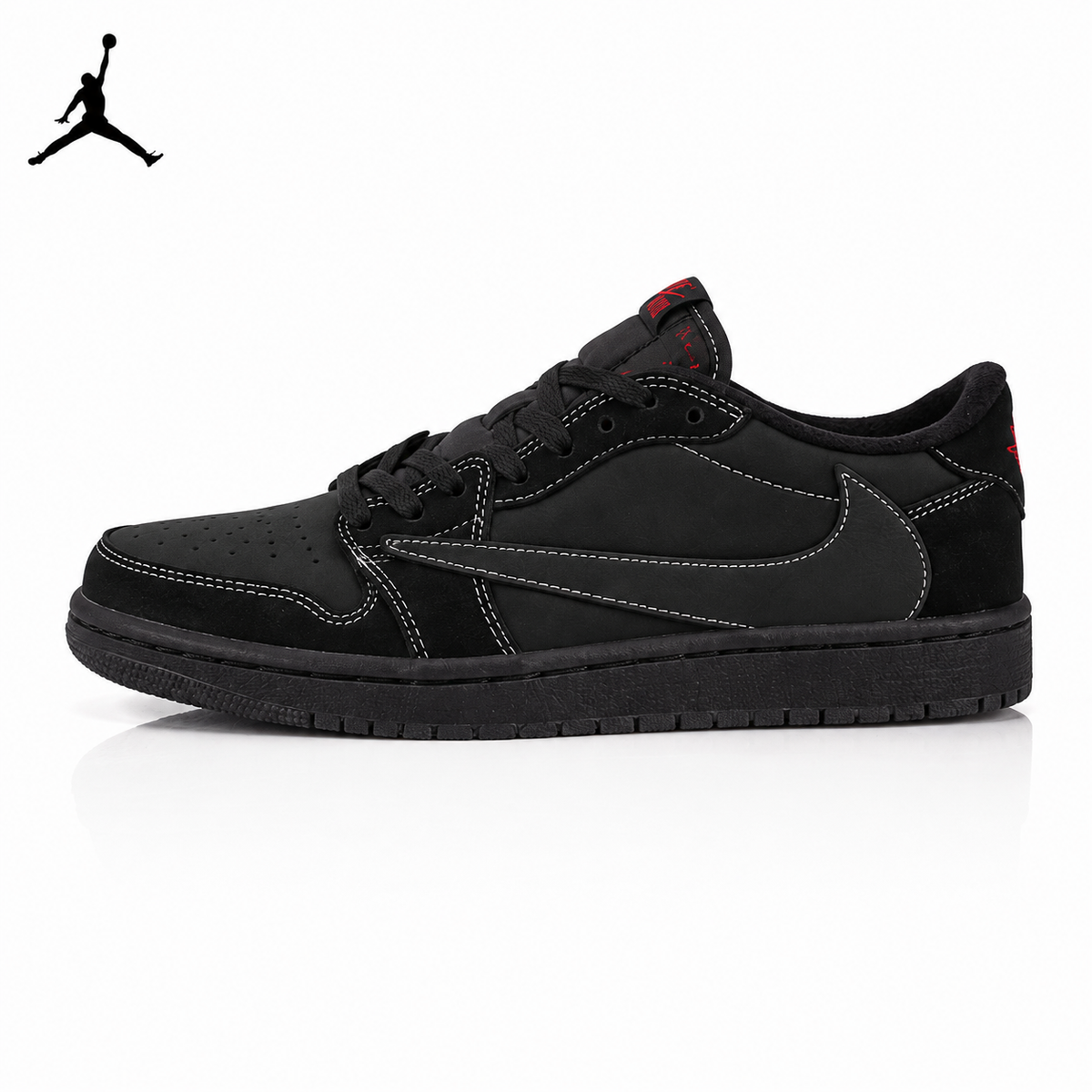 Air Jordan 1 Low Black Phantom TS Style 42 Unisex Sneakers