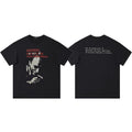 ERD “Bukowski” French Quote Portrait T-Shirt — Black