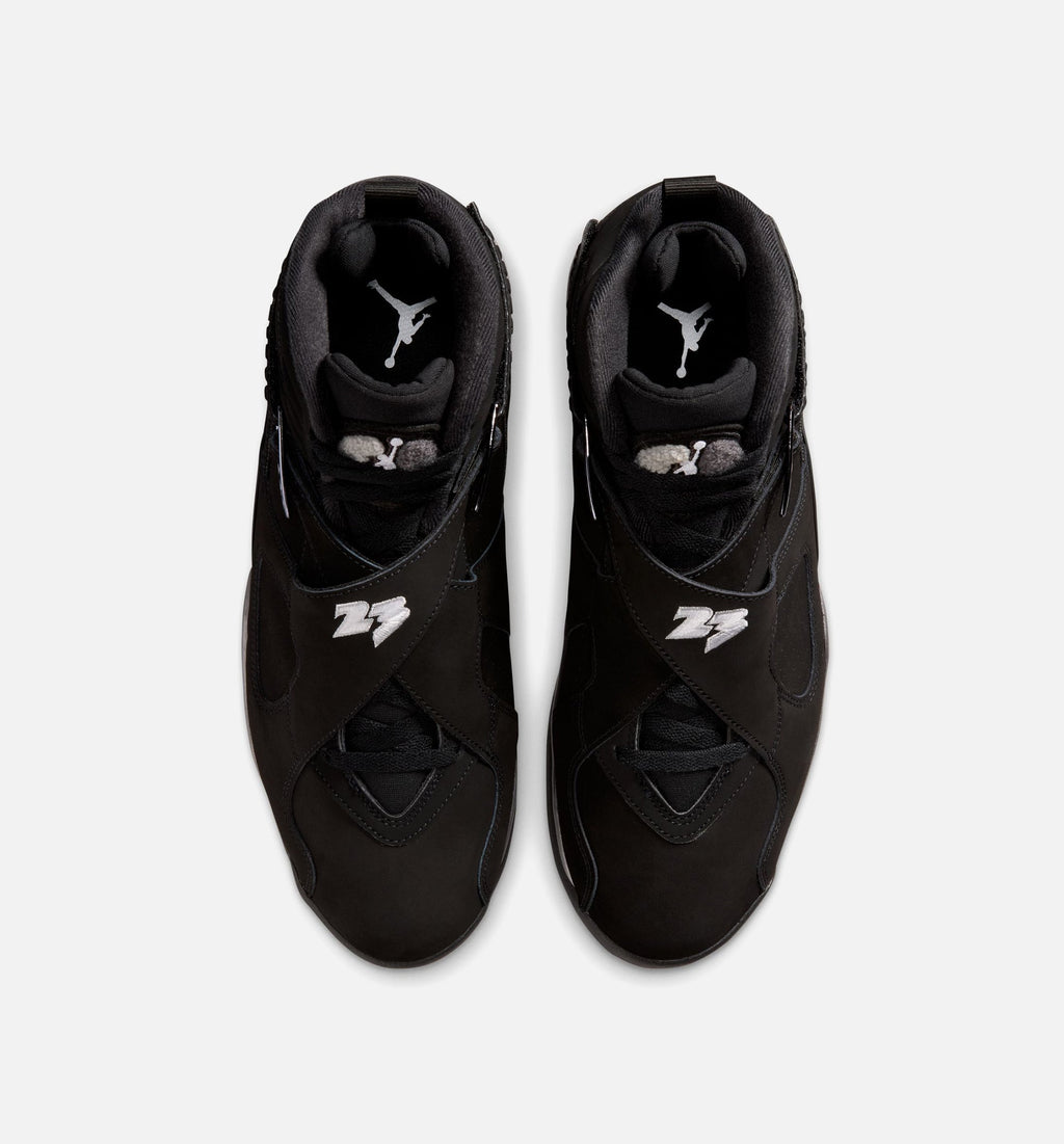 Air Jordan 8 Retro Chrome Black and Light Graphite Men's Lifestyle Shoe