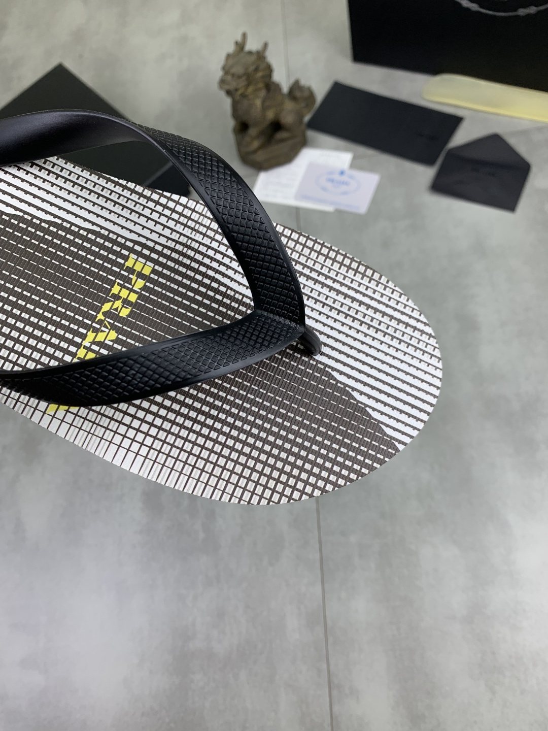 Prada Striped Thong Flip-Flops