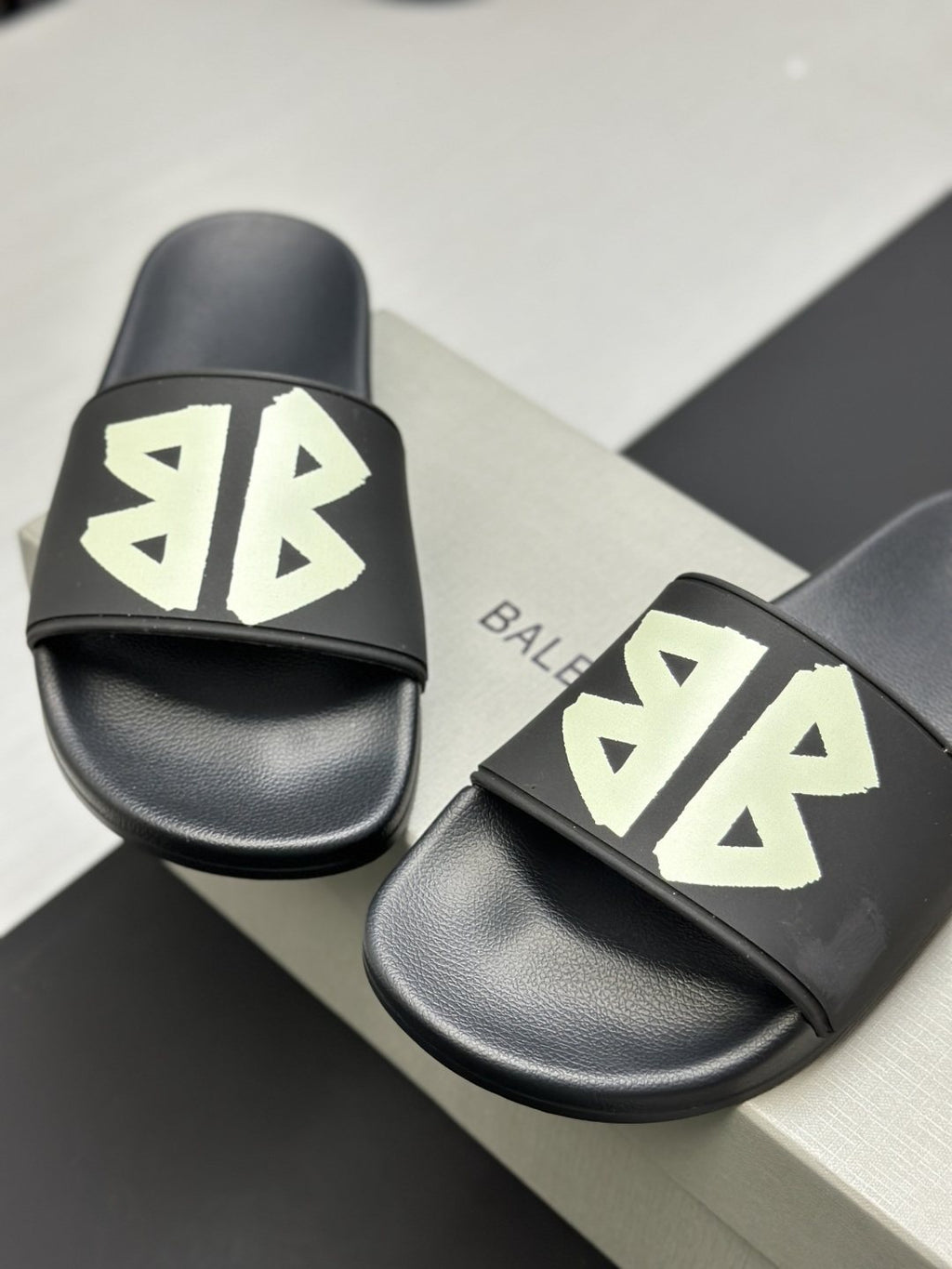 Balenciaga Logo Slide Sandals