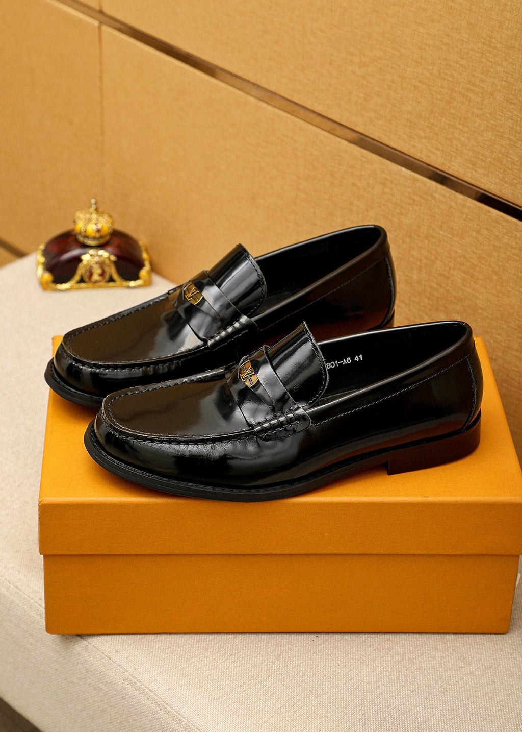 Louis Vuitton Black Leather Buckle Loafers