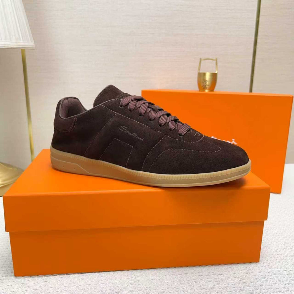 Santoni Black Low-Top Sneakers