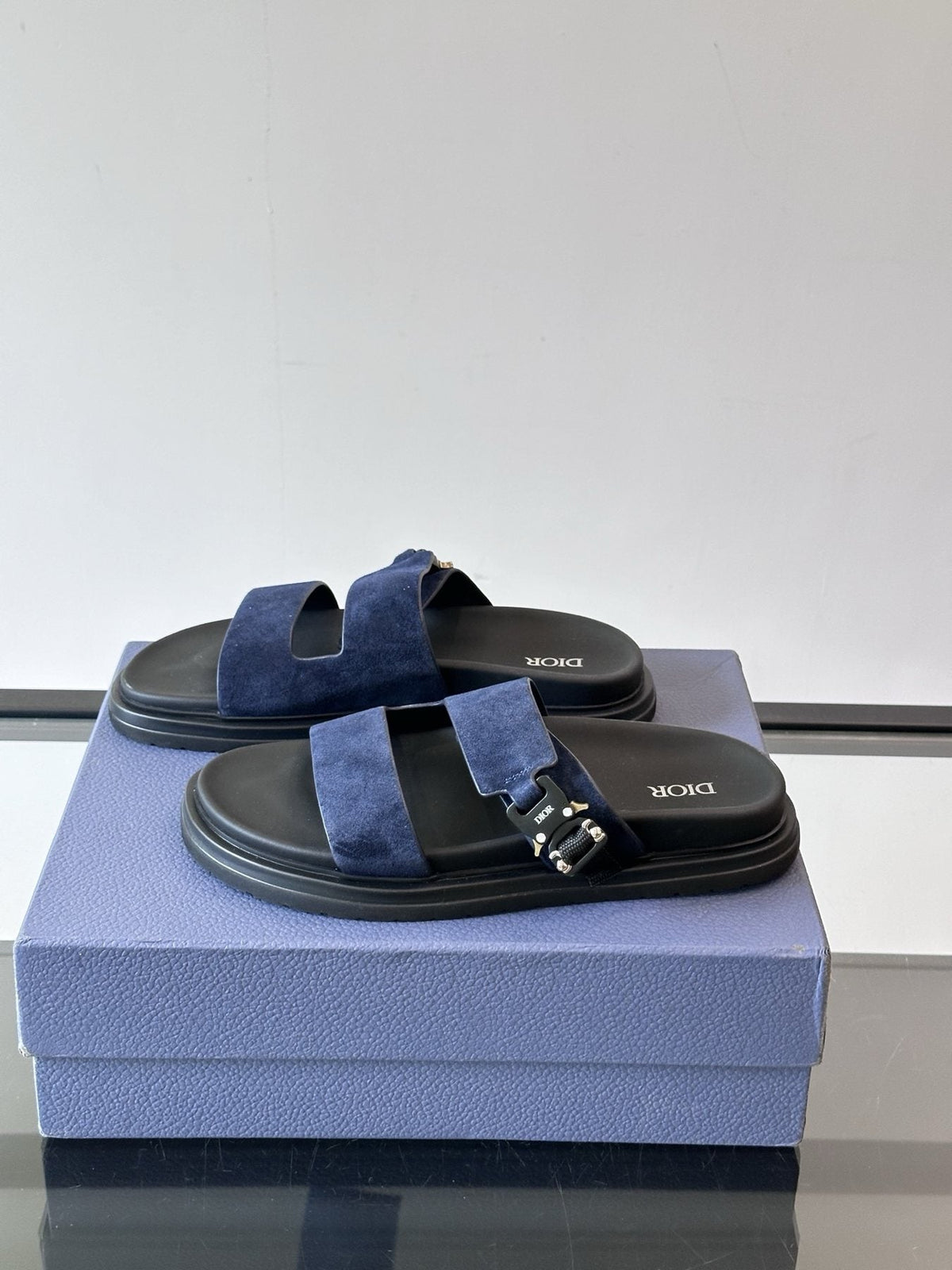Dior Men's Two-Strap Slide Sandals